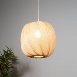 Lighting Collection Natural Sphere Woven Rattan Style Round Pendant Light Shade - thumbnail 1