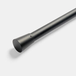 Ohs Curtain Pole Extendable 28mm Metal Finnials Twist End Rod 120-200Cm, Black - thumbnail 3
