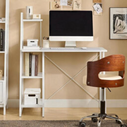 White Computer Desk Laptop Pc Study Table Home Office Desk - thumbnail 3