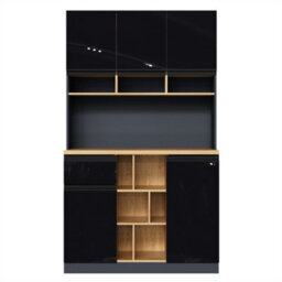 Abrihome 105X45X185 Cm,  Kitchen Cabinet, Buffet Sideboard, High-Gloss Sideboard With Adjustable Shelves, Drawers & Tip-Over Protection - thumbnail 8