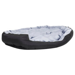 Berkfield Reversible & Washable Dog Cushion Grey And Black 150X120X25 Cm - thumbnail 7