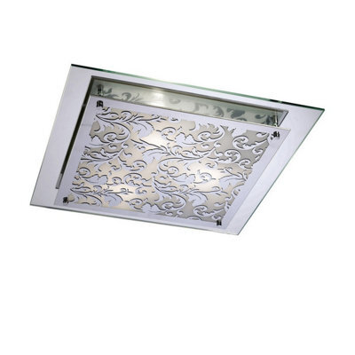 Luminosa Lighting Luminosa Roveta Flush Ceiling/wall Lamp 3 Light E27 Polished Chrome - image 1