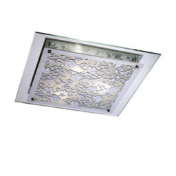 Luminosa Lighting Luminosa Roveta Flush Ceiling/wall Lamp 3 Light E27 Polished Chrome - thumbnail 1