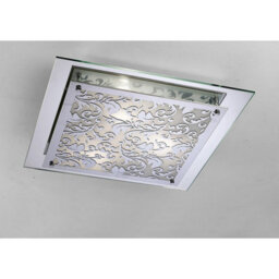 Luminosa Lighting Luminosa Roveta Flush Ceiling/wall Lamp 3 Light E27 Polished Chrome - thumbnail 2