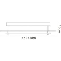 Luminosa Lighting Luminosa Roveta Flush Ceiling/wall Lamp 3 Light E27 Polished Chrome - thumbnail 4