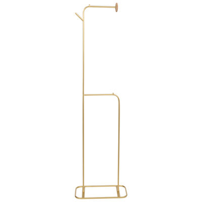Wyld And Coco Luxehome Gold Iron Clothes Rail 171Cm Freestanding - Minimalist Metal Wardrobe Organiser - image 1