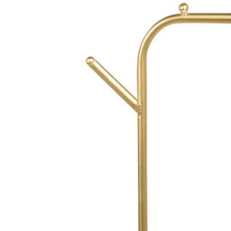 Wyld And Coco Luxehome Gold Iron Clothes Rail 171Cm Freestanding - Minimalist Metal Wardrobe Organiser - thumbnail 6