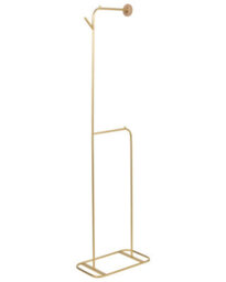 Wyld And Coco Luxehome Gold Iron Clothes Rail 171Cm Freestanding - Minimalist Metal Wardrobe Organiser - thumbnail 3