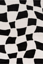 The Rugs Joli Black And White Chequered Rug Soft Dense Pile Easy To Clean And Pet Friendly For Living Rooms And Bedrooms - thumbnail 2