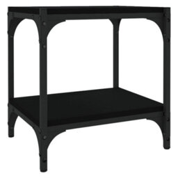Walplus Tv Cabinet Black 40X33X41 Cm Engineered Wood And Steel - thumbnail 2
