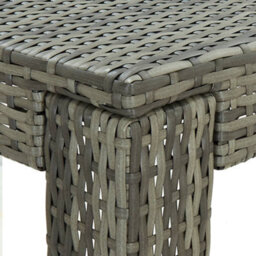Berkfield 5 Piece Garden Bar Set With Cushions Poly Rattan Grey - thumbnail 9