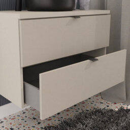 Heze Furniture Dalia Bathroom Cabinet 80Cm With 2 Drawers And Basin - Cashmere - thumbnail 5