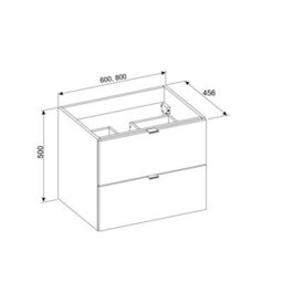 Heze Furniture Dalia Bathroom Cabinet 80Cm With 2 Drawers And Basin - Cashmere - thumbnail 8