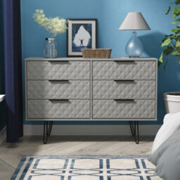 Anzio Matt Dusk Grey 6 Drawer Chest (H)737mm (W)1130mm (D)395mm - thumbnail 1