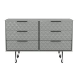 Anzio Matt Dusk Grey 6 Drawer Chest (H)737mm (W)1130mm (D)395mm - thumbnail 2