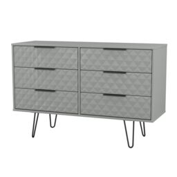 Anzio Matt Dusk Grey 6 Drawer Chest (H)737mm (W)1130mm (D)395mm - thumbnail 3