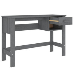 Vidaxl Desk Hamar Dark Grey 110X40X75 Cm Solid Wood Pine Desks - thumbnail 7