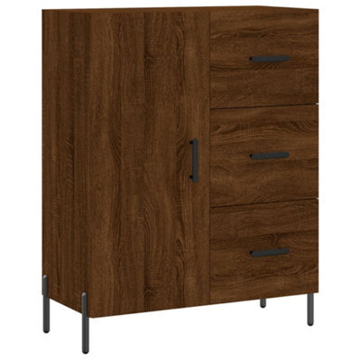 Berkfield Classic Sideboard Brown Oak 69.5X34X90 Cm Engineered Wood - image 1