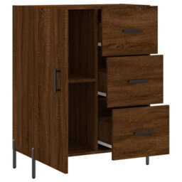 Berkfield Classic Sideboard Brown Oak 69.5X34X90 Cm Engineered Wood - thumbnail 6