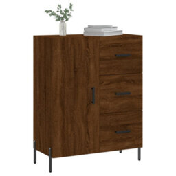 Berkfield Classic Sideboard Brown Oak 69.5X34X90 Cm Engineered Wood - thumbnail 3