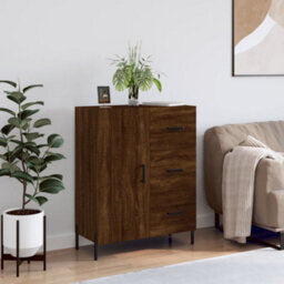 Berkfield Classic Sideboard Brown Oak 69.5X34X90 Cm Engineered Wood - thumbnail 2