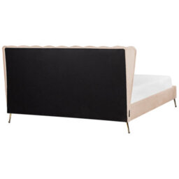 Beliani Bed Velvet Miribel 180 X 200 Cm (Eu Super King) Beige - thumbnail 5