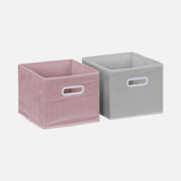 Sweeek - Children's Storage Unit With 4 Velvet Baskets Camille Pink 129.5X62X96 Cm - thumbnail 2