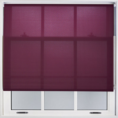 Furnished Daylight Roller Blinds - Aubergine Trimmable Blind For Windows And Doors (W)225Cm (L)165Cm - image 1