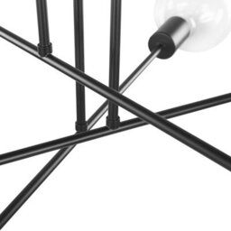 Beliani 33Cm 6-Light Ceiling Lamp Black Metal Shade-Free Industrial Design - thumbnail 4