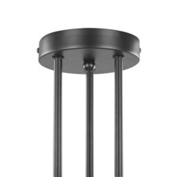 Beliani 33Cm 6-Light Ceiling Lamp Black Metal Shade-Free Industrial Design - thumbnail 3