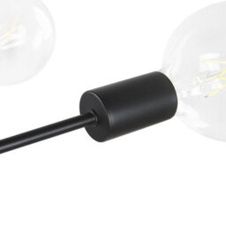 Beliani 33Cm 6-Light Ceiling Lamp Black Metal Shade-Free Industrial Design - thumbnail 6