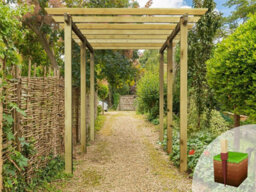 Edecks Royal Walkway Wooden Garden Pergola (W 2400mm X D 4800mm) With Steel Spikes (2.1M) - thumbnail 5