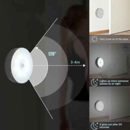 1Pc Motion Sensor Led Night Light Wireless Pir Detector Lamp Bedroom Staircase Closet Warm White - thumbnail 8
