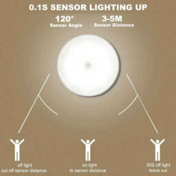 1Pc Motion Sensor Led Night Light Wireless Pir Detector Lamp Bedroom Staircase Closet Warm White - thumbnail 7