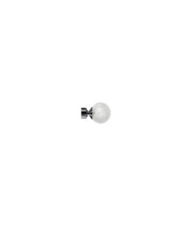Unknown 28mm Fixed Length Metal Eyelet Curtain Pole Set In Polished Graphite - Crash Finial, 130Cm - thumbnail 2