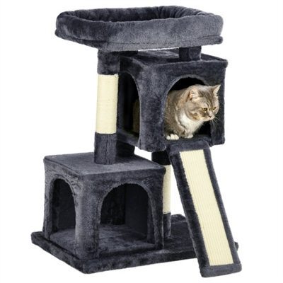 Dark Grey Cat Tree, 83Cm Indoor Cat Scratching Post Climbing Frame - image 1