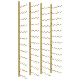 Berkfield Wall Mounted Wine Rack For 36 Bottles 2 Pcs Gold Iron - thumbnail 2