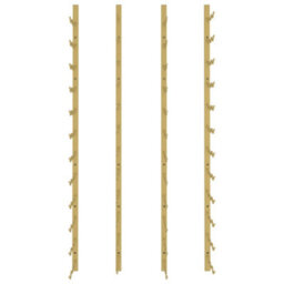 Berkfield Wall Mounted Wine Rack For 36 Bottles 2 Pcs Gold Iron - thumbnail 4
