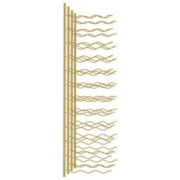 Berkfield Wall Mounted Wine Rack For 36 Bottles 2 Pcs Gold Iron - thumbnail 5