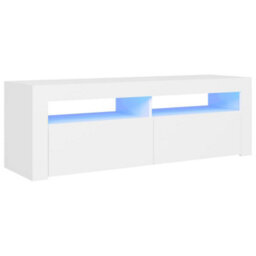 Berkfield Tv Cabinet With Led Lights White 120X35X40 Cm - thumbnail 2