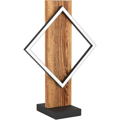 Loops Stylish Modern Black And Brown Rustic Led Table Lamp For Indoor Home Decor - image 1