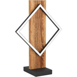 Loops Stylish Modern Black And Brown Rustic Led Table Lamp For Indoor Home Decor - thumbnail 1