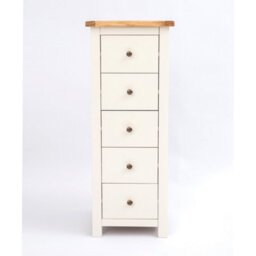 Cabinet Bits Maggiori 5 Drawer Narrow Chest Of Drawers Brass Knob - thumbnail 2