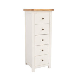 Cabinet Bits Maggiori 5 Drawer Narrow Chest Of Drawers Brass Knob