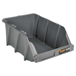 Urbn-Living Urbnliving 18Cm Height G-35 Grey Plastic Wall Mounted Stacking Storage Organiser Bins Tool Diy Shelving Rack