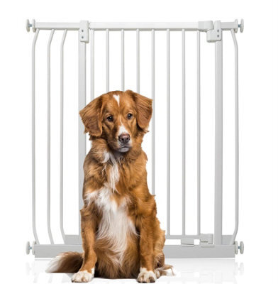 Bettacare Extra Tall Elite Dog Gate, 80Cm - 89Cm, Matt White, Extra Tall 96.8Cm In Height, Pressure Fit Pet Gate - image 1