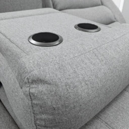 Furnishings For Less UK Manhattan Grey 3 Seater Fabric Reclining Sofa Recliner - thumbnail 7