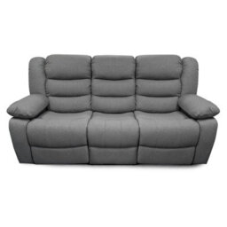 Furnishings For Less UK Manhattan Grey 3 Seater Fabric Reclining Sofa Recliner - thumbnail 4