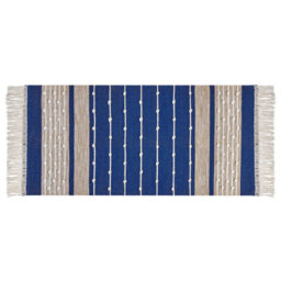 Beliani Rug Kondhali Blue 80 X 150 Cm Cotton