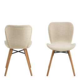 Furniture To Go Corby Round Dining Table With White Polished Marble Top & Gold Base Inc 4 Batilda Dining Chairs In Cream/oak Legs - thumbnail 6